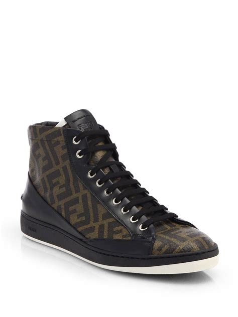 fendi trainers mens sale|saks fendi high top sneakers.